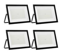 wowspeed 200W Led Floodlight Outdoor 4 Packs, IP66 Waterproof 20000lm Security Light, 220V Cold White 6500K Wall Light Work Lighting, Outside LED Lights for Garage, Garden, Backyard, Hallway