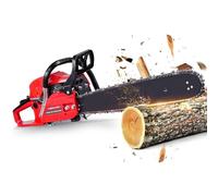 wowspeed 2400W Petrol Chainsaw, 52cc Powerful Gasoline Chain Saw, 2 Stroke Chainsaws Cordless with 550ml Fuel Tank, Gas Chainsaw for Forest Cutting Trees, Wood, 20" Metal Saw Blade