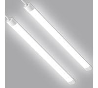 wowspeed 4FT LED Batten Light 40W 120cm Linkable Tube Lights 6500K 2Packs | IP65 Waterproof 4800LM Daylight White Office Ceiling Light Strip, LED Fluorescent Lights for Garage, Kitchen, Workshop