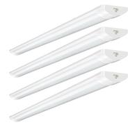 wowspeed 4FT LED Batten Light 4PCS, 40W Linkable Tube Lights, IP54 Waterproof 4000LM 6500K Daylight Plug in Office Ceiling Light Strip, LED Fluorescent Lights for Garage, Kitchen, Workshop(115cm)