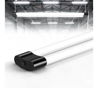 wowspeed 4FT LED Batten Light, Waterproof Plug in 115CM Workshop Lights, 6500K Daylight T8 Strip Light 42W 5000LM Shed Lights, 1.5M Cable with Switch for Garage Loft Basement Office Warehouse