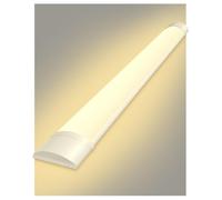 wowspeed 4Pack LED Batten Light 3000K Daylight, 4FT 40W Warm White Ceiling Light, Ceiling Tube Light for Office, Living Room, Bathroom, Kitchen, Garage, Warehouse, 4000lm, 130° Beam Angle