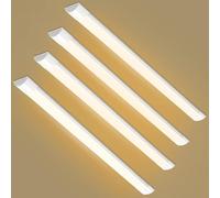 wowspeed 4PCS 30W LED Batten Light, 3ft Ceiling Tube Lights, 3000K Warm White Batten Light, 3600lm, 180°Beam Angle, Ceiling Lights for Home, Workshop, Office, Garage