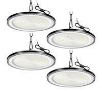 Wowspeed 4PCS 800W LED UFO High Bay Light, 80000lm Garage Lighting, 6500K Cold White, IP65 Waterproof Commercial UFO Lamp for Factory, Workshop, Gym, Warehouse, Shop