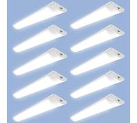 wowspeed 5FT 50W Linkable LED Batten Light 10 Pack, 145CM Connectable LED Tube Shop Lights, IP54 Waterproof 7200LM 6500K Daylight Plug in Ceiling Light Strip, Shed Loft Lights for Garage Office