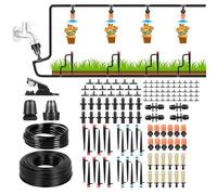wowspeed Drip Irrigation System Kit, Automatic Watering System 200 Pcs, 50ft+197ft Pipes Quick-Connect Drip Irrigation Kits, Adjustable Nozzles&Sprinklers for Greenhouse Plant Balcony Vegetable