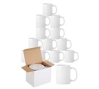 wowsubli Sublimation Mugs Blank 11 oz Plain White Coffee Mug with Gift Boxes, Double ORCA Coated Ceramic Mugs for Sublimation Printing Heat Press (12pcs)