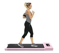 wowsubli Under Desk Electric Treadmill Quiet Walking Pad with Blue Tooth Speaker, Remote Control and LED Display, Walking Jogging Machine for Home Office (Pink)