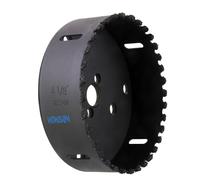 WOWSUPM 4-1/8” 105mm Carbide Grit Hole Saw Cutting Air Brick Stucco Hardy Plank Drywall Cement Board with Pilot Drill Bits Up to 3X Long Life