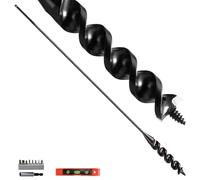 WOWSUPM Flex Installer Drill Bit Fish Bit Self Screw Point for Pulling Line Through Tight Spaces 9/16 in. x (3 FT) 36 in. C