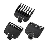 Wowteam Clipper Guards Set Fits for Most Wahl Clippers and Babyliss FX870, Clipper Guides Replacement - 1/16”, 1/8", 3/16", 3 Piece Set, Black Color