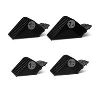 Wowteam Clipper Guards Set for Wahl 16 14 12 10, for Clippers and Babyliss FX870, Clipper Guides Replacement - 4 Piece Set for Multiple Sizes Universal 1.25", 1.5",1.75",2", Black