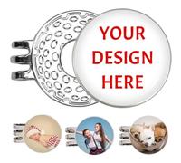 WOWTIFY Custom Golf Ball Markers and Magnetic Hat Clip Set Personalized with Your Photo, Logo, or Artwork Great Gift for Golfers, Father's Day Retirement Beginners