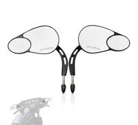 WOWTK Split Vision Rearview Mirrors fits for Harley Davidson 1982-2022 Most Models Road King Street Glide Road Glide Softail Iron 1200 Iron 883 Deluxe Fat Boy Sport Glide XG750 XG500 Sportster,Black