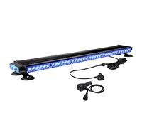 WOWTOU Strong Magnetic Rooftop Emergency Strobe 80 LED Blue Flashing Light Bar for Volunteer Firefighter EMS Law Enforcement Vehicles Trucks POV, Double Side Safety Warning Beacon Lights