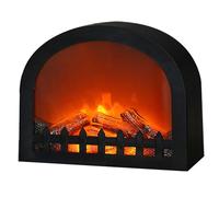 WowWarm Fireplace Lanterns Decorative, Small Fake Fireplace, Freestanding Fireplace for TV Stand, Mini Fireplace for Indoor/Outdoor, Flame Effect LED Lamp, Battery Operated/USB (No Heater Function)