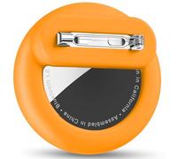 Wowwat Compatible with Apple Air Tags Holder for Kids, 1 Pack Hidden Case with Safety Pin, Anti-Lost for Kids, Baby, Elderly, Luggage, Shoe, Clothes,Backpack -Orange