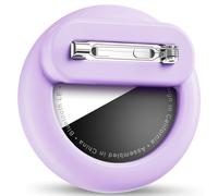 Wowwat Compatible with Apple Air Tags Holder for Kids, 1 Pack Hidden Case with Safety Pin, Anti-Lost for Kids, Baby, Elderly, Luggage, Shoe, Clothes,Backpack -Purple