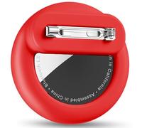 Wowwat Compatible with Apple Air Tags Holder for Kids, 1 Pack Hidden Case with Safety Pin, Anti-Lost for Kids, Baby, Elderly, Luggage, Shoe, Clothes,Backpack -Red