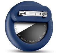 Wowwat Compatible with Apple Air Tags Holder for Kids, 1 Pack Hidden Case with Safety Pin, Anti-Lost for Kids, Baby, Elderly, Luggage, Shoe, Clothes,Backpack -Dark Blue