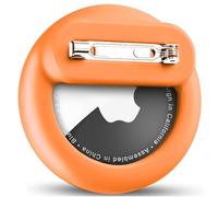 Wowwat Compatible with Apple Air Tags Holder for Kids, 1 Pack Hidden Case with Safety Pin, Anti-Lost for Kids, Baby, Elderly, Luggage, Shoe, Clothes,Backpack -Orange