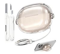 Wowwat for SHOKZ OpenDots ONE Case,Safety Lock Cases for SHOKZ OpenDots One's with Cleaner Kit, Men for Women with Keychain (White)