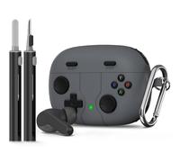 Wowwat 【with 3D Decompression Button】 for JBL Vibe 200TWS / JBL Vibe Beam Case Cover Game Console Design, Silicone Case Compatible with JBL Vibe 200TWS with Keychain with Cleaning Pen kit - Dark Gray