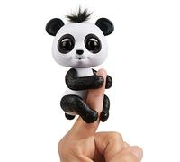 WowWee Fingerlings Glitter Panda - Drew (White & Black) - Interactive Collectible Baby Pet
