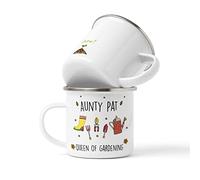 WOWZ DESIGN & PRINT DESIGN LTD Personalised Garden Mug, Personalised Tin Mug, Gift for Her, Gardening Gift, Gardener Gift, Personalised Garden Gift, Allotment Gift