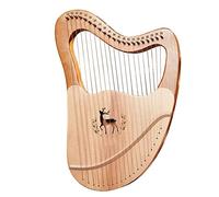 WowZza 21/24 Strings Solid Wood Lyre Musical Instrument for Beginners Portable Mini Music Harp Lyre Harp/21