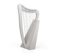 WowZza Lyre Harp 15 Strings Musical Instrument Made of Wood Stringed Instrument with Accessories Portable Harp for Beginners/White