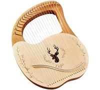 WowZza Lyre Harp 21 Strings, Metal Strings Wooden Lye Harp, Lyre Harp with Tuning Wrench, Bag for Beginners Instrument Lovers Music Lovers Kids Adult
