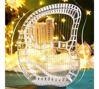 WowZza Lyre Harp, 21 Strings Metal Transparent Body Stinstrument with Tuning Wrench, Extra Strings and Carry Bag