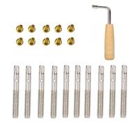 WowZza Lyre Harp a Sets of 10/16/19/21/24 Strings Replacement Metal Stfor Lyre Harp, Brighter and More Durable/10 St Nails Set+Tuning Wrench