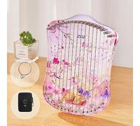 WowZza Lyre Harp Harpsichord Liras Harp Beginner Musical Instruments with Musical Notes/Sakura Deer/17 Notes