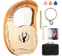 WowZza Lyre Harp, Spruce Lyre 19/21/24 Metal Strings Lyrewith All Accessories Included