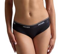 Woxer Womens Boxer Briefs Bikini Underwear, Bikini Style Panties, Soft Anti-Chafing, No Roll Inseam, Black 2.0, M