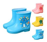 WOXIHUAN Kids Wellies UK Cute Pattern Rain Boots Waterproof Wellington Boots Lightweight Non-Slip Welly Shoes Comfortable Easy-On Short Rain Boot Outdoor Muddy Walks Footwear for 1-8 Years