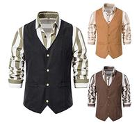 WOXIHUAN Mens Victorian Suit Vest UK Sale Clearance Cowboy Style Waistcoat Steampunk Waistcoat Gothic Formal Suit Vest Single Breasted Vest Tops Blouse with Pockets for Festival Halloween Party