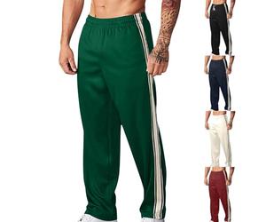 WOXIHUAN Sports Trousers for Men Warehouse Clearance Drawstring Pants Mens Elasticated Waist Sweatpants Stripe Printed Tracksuit Bottoms Running Workout Trouser Outdoor Casual Loose Activewear