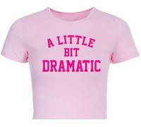 Woxlica I Heart Top y2k Graphic Women's Summer Crop Top, 14A Little Bit Dramatic Pink, S