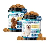 Woyamay Calming & Probiotic Chews for Dogs, Daily Calm Support & Gut Balance Care, Chicken Flavor Soft Chews for Stress Moments & Digestive Wellness