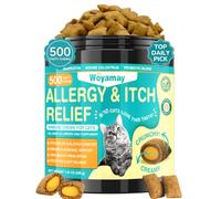 Woyamay Cat Allergy Chews, 500 Treats, Skin & Coat Support, Chicken Flavour