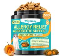 Woyamay Cat Allergy & Probiotic Chews, 500 Treats, Chicken Flavour