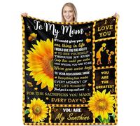 Woyamay Mom Blanket, Sunflower Throw Blanket, Mom Gifts, Floral Fleece, 50'' x 60''