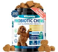 Woyamay Probiotics for Dogs, Dog Probiotics for Gut Support & Overall Wellness, 200 Chicken Flavour Soft Chews, Probiotic Chews for Dogs, Supports Gut Balance｜Skin Comfort｜Digestive Care for All Dog