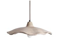 WOYHZXT Concrete Lotus Flower Pendant Light Fixture Grey Cement Ceiling Hanging Lights Mid Century Modern Lighting Bedroom Chandelier Lamps for Nightstand Bedside Kitchen Island Dining Room