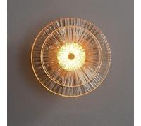 WOYHZXT Nordic Simple Lotus Leaf Wall Light Round Glass Wall Lamp Copper LED Entryway Wall Sconce for Bedroom Bedside Living Room Study Room Corridor Entryway Restaurant Wall Mounted Lamp