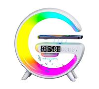 Woyibel Wireless Charger Ambient Light LED Table Lamp With Wireless Charger LED Smart Table Lamp RGB Color Changing Atmosphere Lamp Speaker, Smart Mood Light For Bedroom