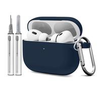 Woyinger for AirPods Pro 3 Case Cover with Cleaner Kit, Soft Silicone Cover for AirPods Pro 3rd Generation Comes with Keychain for Women Men,Suitable for 3rd Generation Case,Midnight Blue